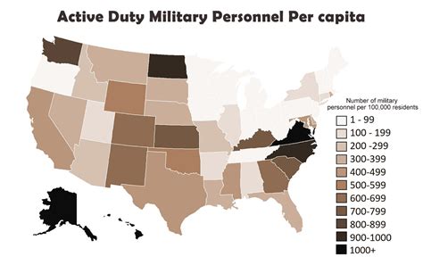 Vivid Maps On Twitter Active Duty Military Personnel In The Us