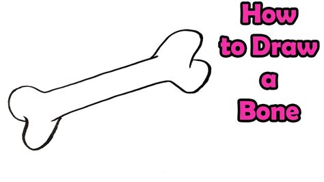 How To Draw A Bone Very Easy For Kids Youtube