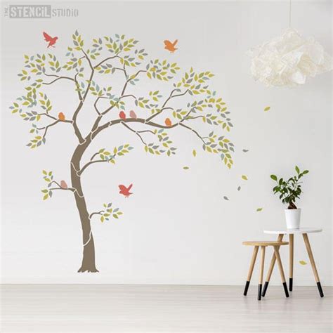 Stencil a single tree or a whole forest with our large scale wall stencils. Tree Stencil Pack Large Tree Stencils Wall Stencils Wall | Etsy in 2020 | Stenciled wall decor ...
