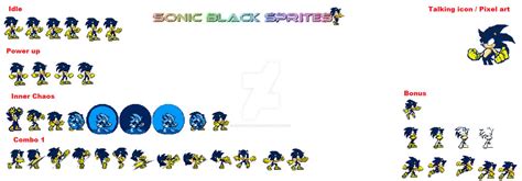 Sonic Black Sprites Updated By Shadowkiller90 On Deviantart