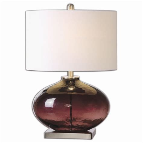 Purple Glass Table Lamp A Touch Of Purple Sophistication For Your Tables Warisan Lighting