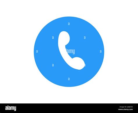 Phone Call Icon Flat Rounded Symbol On An Isolated Background Call