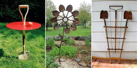 25 Amazing Ways To Repurpose Old Garden Tools Metal Garden Art