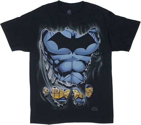 Batman Ripped Dc Comics T Shirt Adult Xl Black