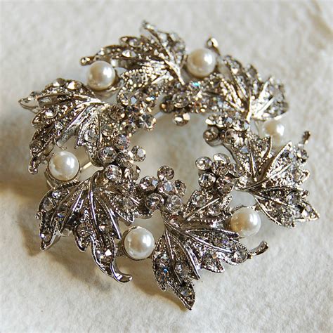 Silver Wreath Brooch By Carriage Trade