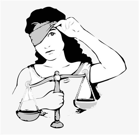 Has Lady Justice Ditched Her Blindfold Lady Justice Cartoon Clipart