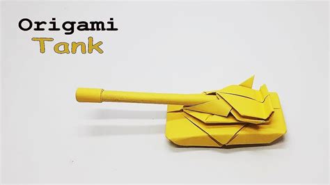 How To Make A Paper Tank Origami Paper Tank Youtube