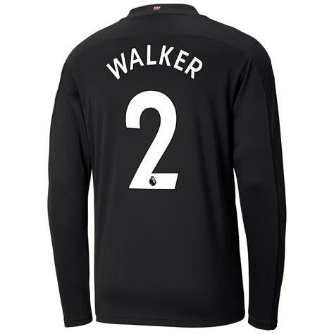 Uomo Calcio Kyle Walker #2 Kit Gara Away Nero Maglia 2020/21 Camicia