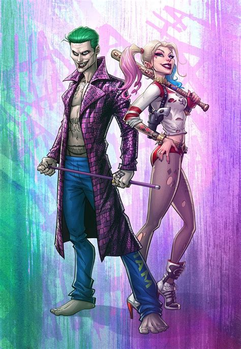 The Joker And Harley Quinn By Patrickbrown Villanos Pinterest