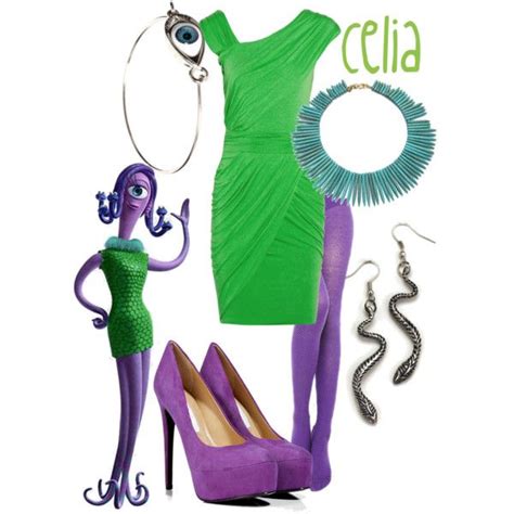 A Woman In Green Dress And Purple Shoes With Necklaces On Her Neck Earrings And Ring