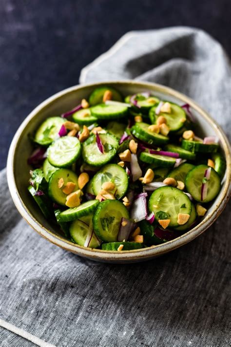 Easy Thai Cucumber Salad Recipe The Gingered Whisk