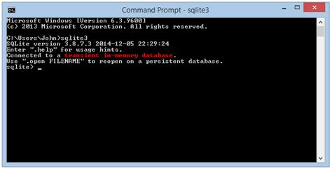 If you run a powershell command, it will run successfully. Installing and Using SQLite on Windows | John Atten