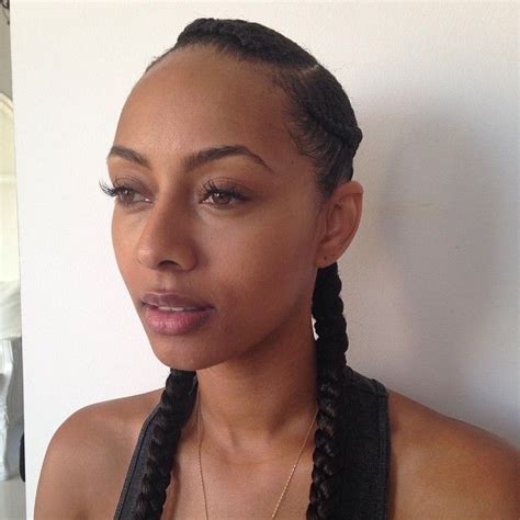 just gave the beautiful ms keri hilson the 2 braider special with a side part braid style