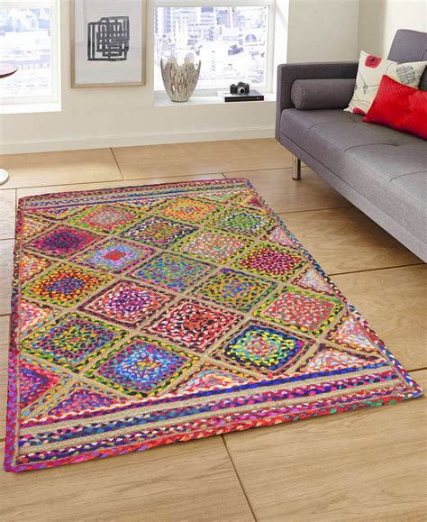 Indian Hand Weaved Triangle Carpet 1500mm X 945mm Assorted