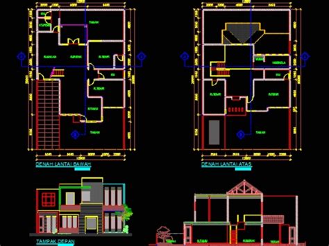 Rumah desain 2 lantai sederhana minimalis (302.77 KB) | Bibliocad