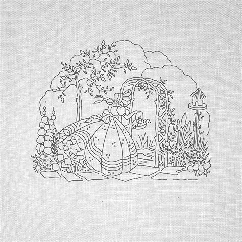 Hand Embroidery Design Pdf Hand Embroidery Pattern Printable Sewing Hoop Art Vintage