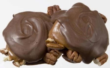 Melt the chocolate chips and vegetable oil in a double boiler or in the microwave using short how to make chocolate turtles i used trader joe's roasted, salted pecan halves. Scrapbooking, Crafts, Good Food and Other Interests: Pecan ...