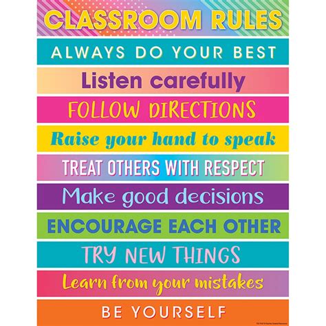 Colorful Vibes Rules Chart - TCR7937 | Teacher Created Resources | Classroom Theme
