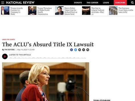 Aclu Sues Department Of Education For Allowing Due Process For The