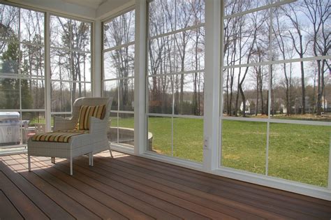 Screened Porch With Eze Breeze Windows And Paver Patio — Deckscapes
