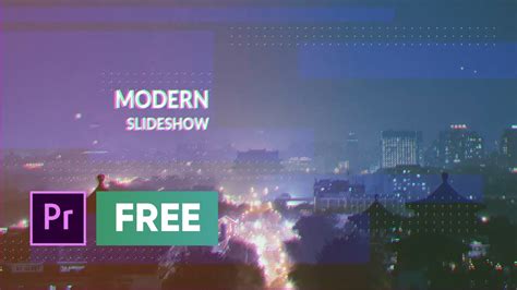 Free Premiere Pro Template Inspiration Glitch Slideshow Youtube