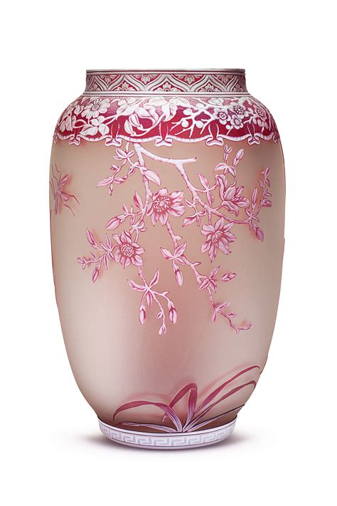 An English Cameo Glass Vase Circa 1880 1890 Attributed To Thomas Webb And Sons Indistinctly