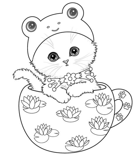 Para Ni As Gatos Gatito Para Colorear Imprimir E Dibujar Dibujos