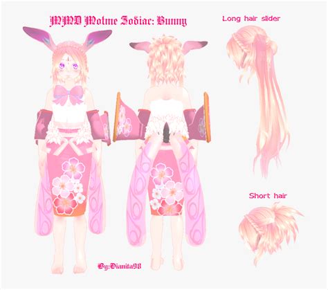 You need to download at least one recolor for this mesh to work. Transparent Ears Clipart - Bunny Mmd Model, HD Png Download , Transparent Png Image - PNGitem