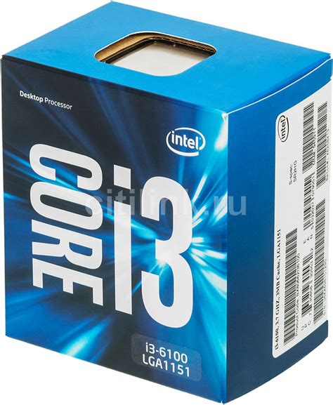 Процессор Intel Core I3 6100 Box купить в Ситилинк 384755