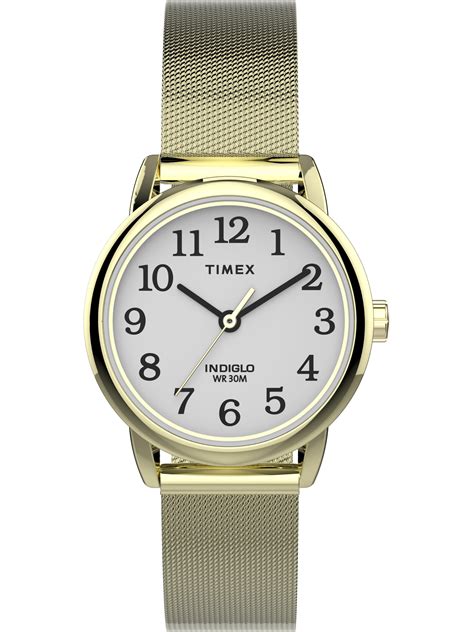 Timex Timex Womens Easy Reader 25mm Gold Tone Watch Stainless Steel