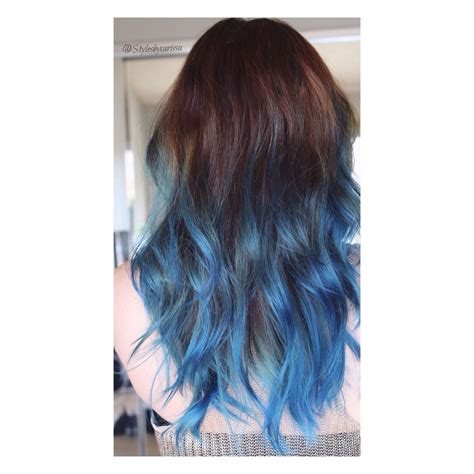Blue Ombre Hair Lexis Blue Hair Pinterest Blue