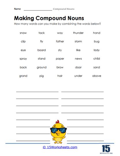 Compound Nouns Worksheets Compound Nouns English Esl Worksheets For