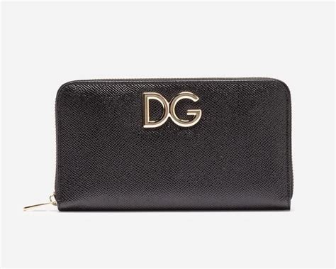 Dolce And Gabbana Leather Wallet Black Zip Around Leather Wallet Details