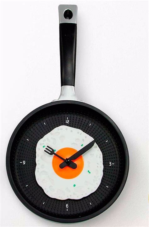 Relojes de pared para cualquier ocasión en uhren4you.de. Reloj De Pared Para Cocina, Diseño Sarten Con Huevo ...