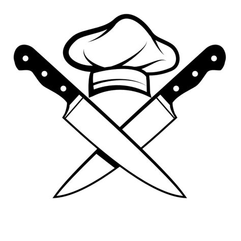 Chef hat and knives | Free SVG
