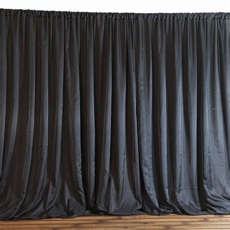 20 Ft Wide X 10 Ft Black Fabric Backdrop Wedding Party Photobooth