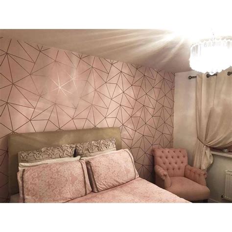 Zara Shimmer Metallic Wallpaper In Soft Pink And Rose Gold Gold