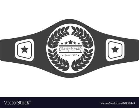 Belt Boxing Sport Championship Royalty Free Vector Image