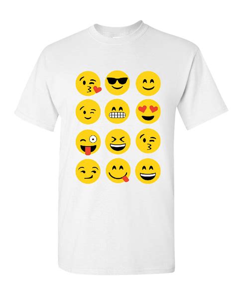 Emoji Funny T Shirt Smiley Face Texting Tee Shirt Ebay