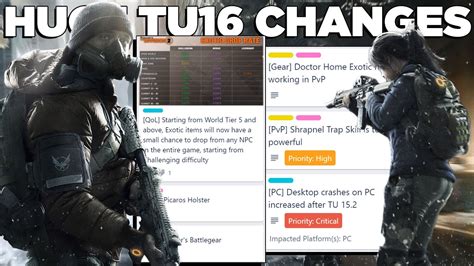 The Division Huge Changes Coming With Tu Exotic Drop Rates Shrapnel Trap Nerf
