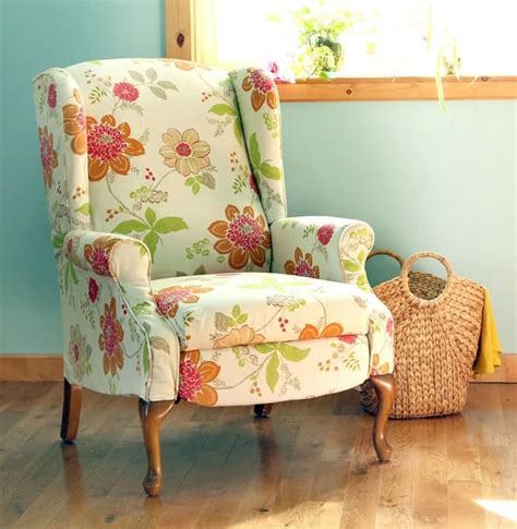 How To Paint Upholstery Old Fabric Chair Gets Beautiful New Life A