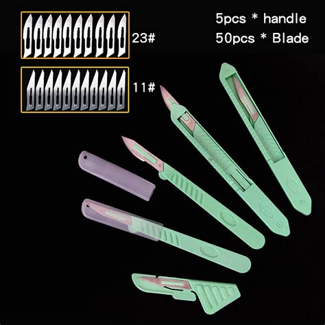 55pcs Disposable Animal Surgical Scalpel Knife Surgical Scalpel Knife