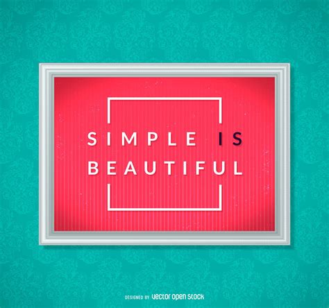 Simple Is Beautiful Poster Vector Download