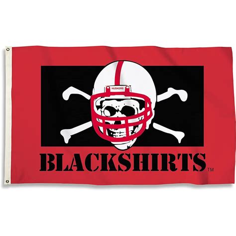 Nebraska Cornhuskers 3 X 5 Flag Blackshirts