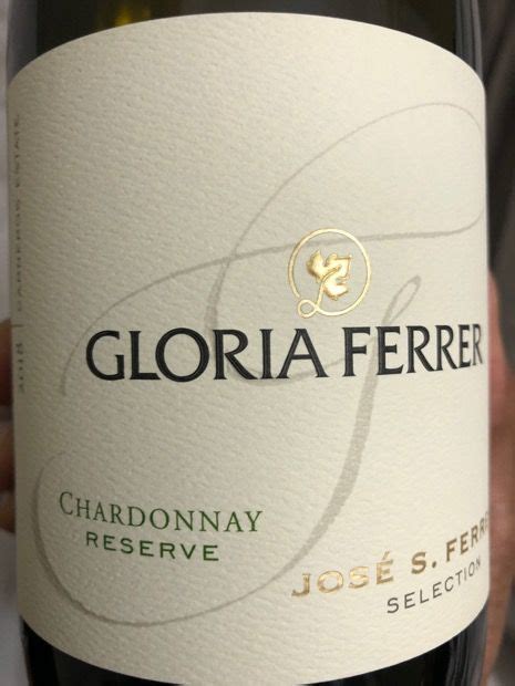 2018 Gloria Ferrer Chardonnay Reserve Jose S Ferrer Selection Usa