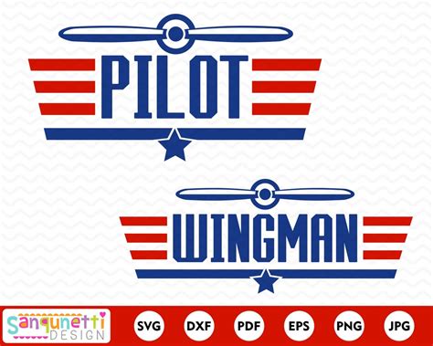 Pilot And Wingman Father And Son Svg Matching Cut File Etsy