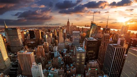 Aerial Photo Of New York City New York City City Hd Wallpaper