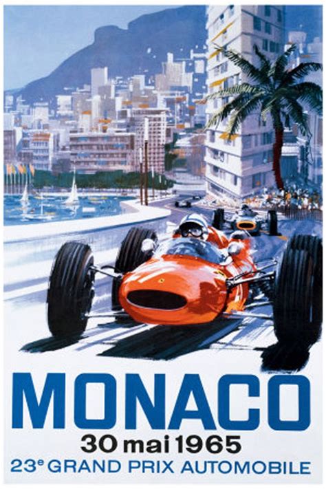 Monaco Grand Prix Race Posters Throughout The Years From The Monte