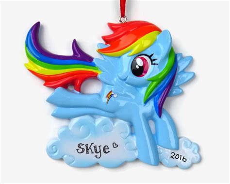 My Little Pony Name Ornament Personalized Christmas Ornaments For