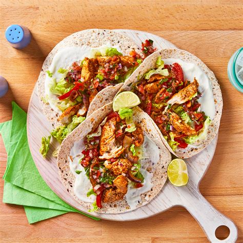 Chicken Fajitas With Seeded Tortilla Wraps And Salsa Recipe Gousto